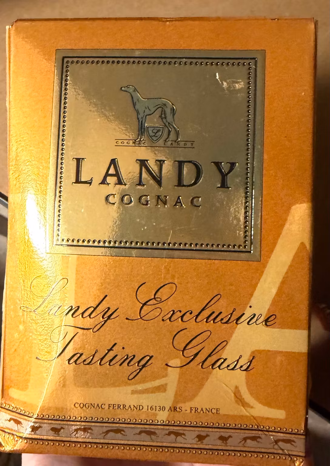 Landy cognacglas med original æske – ca. 13 cm
