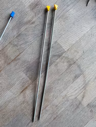 Prym strikkepinde 3½ mm med gule endeknopper – 1 par