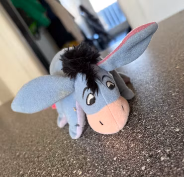 Æsel-bamse fra Disney/McDonald’s – blå og lilla