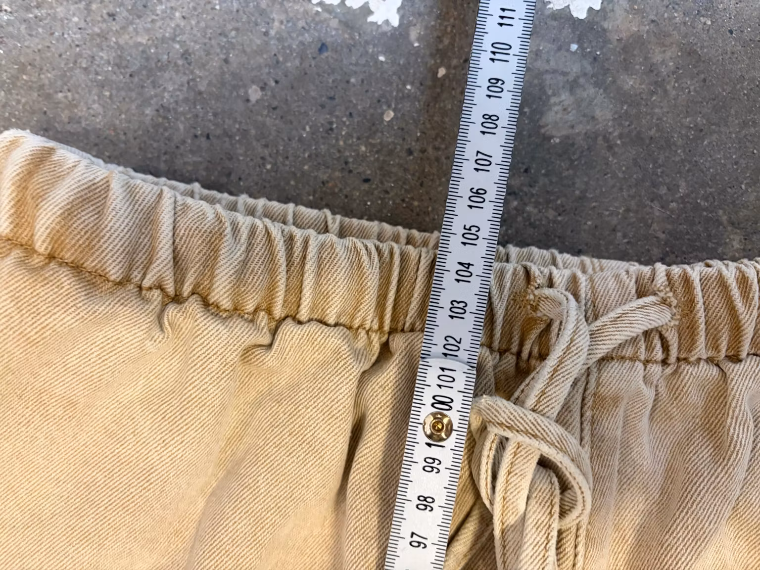Bukser fra MUSERA i beige med brede ben – str. L