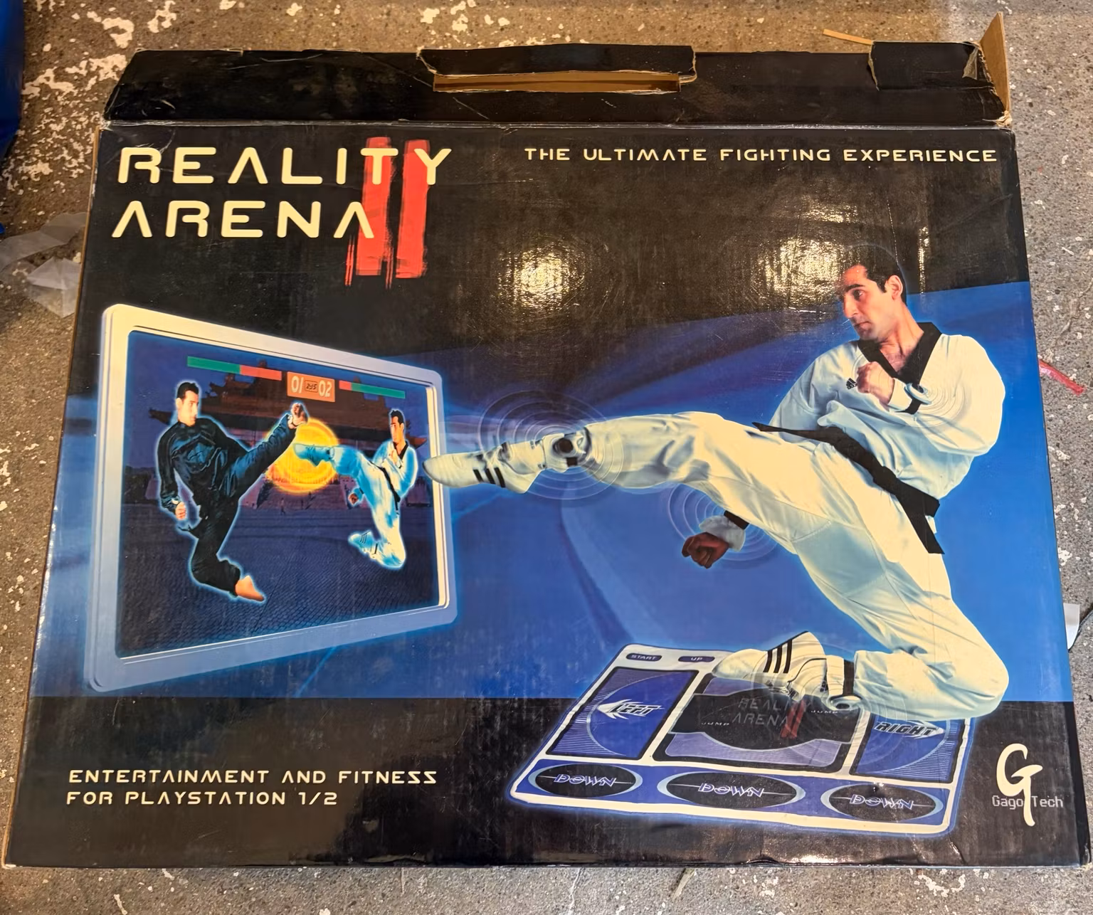 Reality Arena II til PlayStation 1/2 – måtte og 4 sensorer, utestet