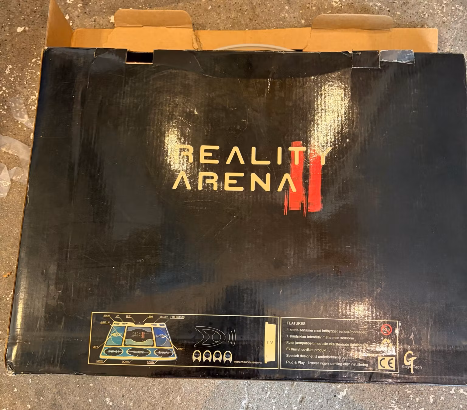 Reality Arena II til PlayStation 1/2 – måtte og 4 sensorer, utestet