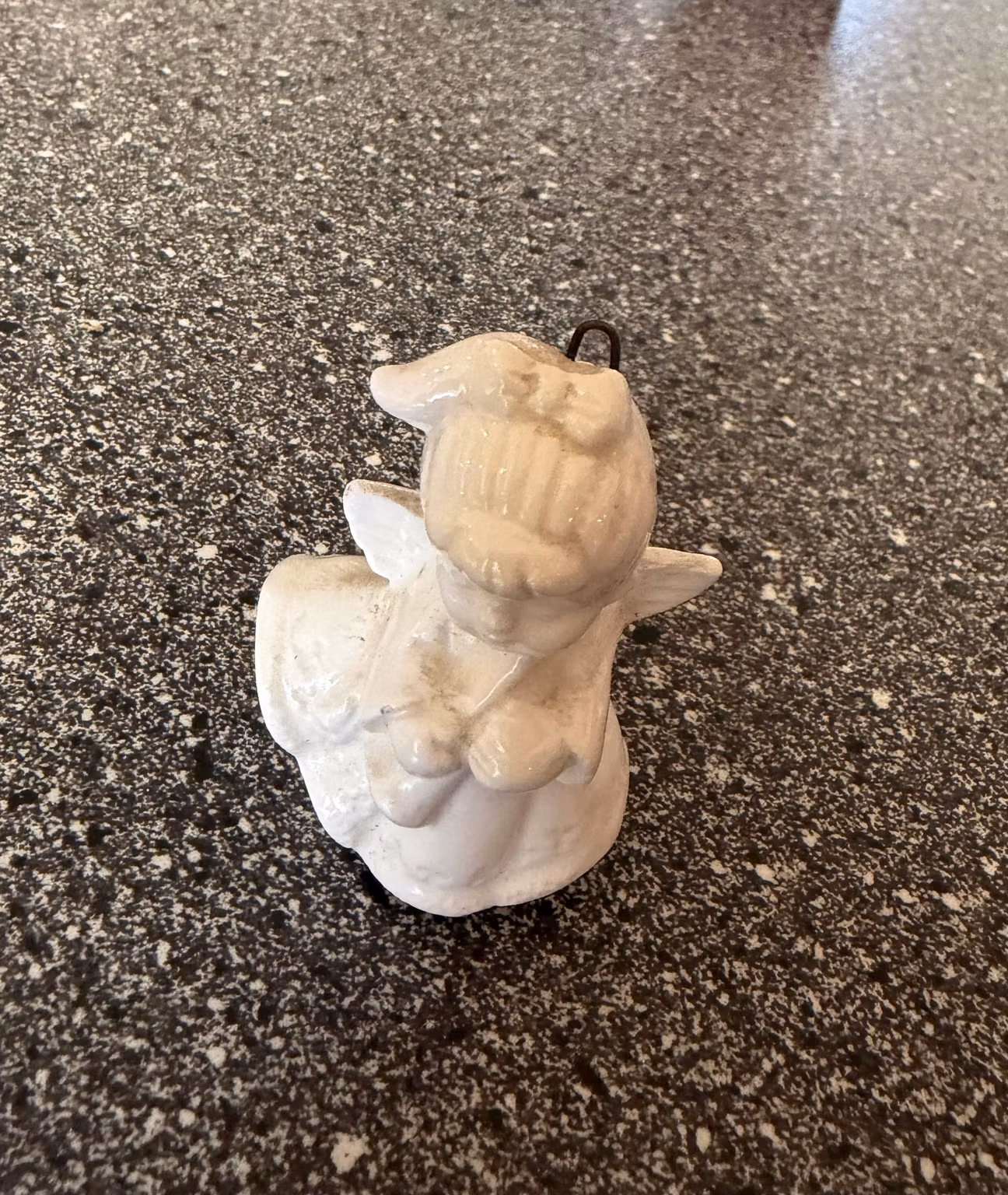 Hvid engel med ophæng – ca. 6,5 cm