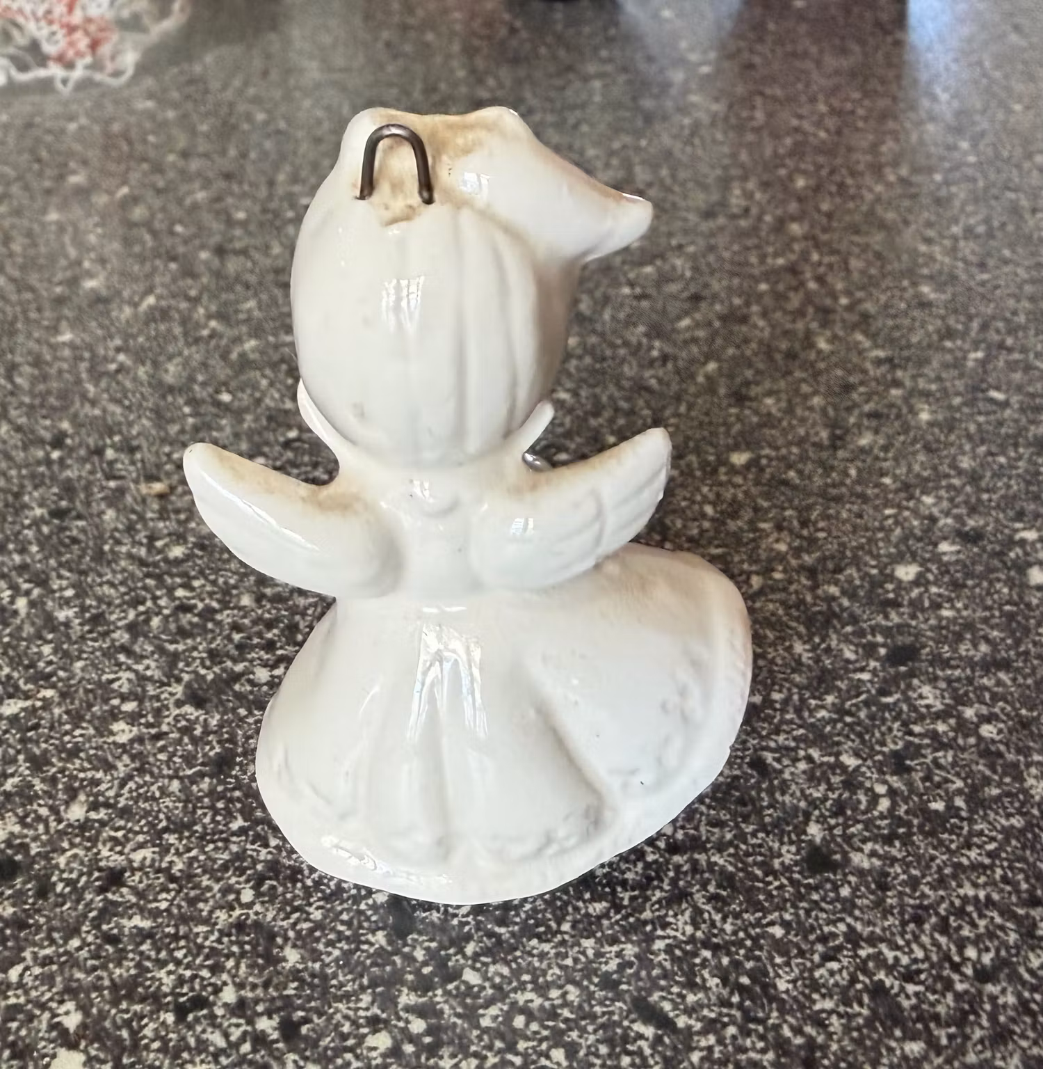 Hvid engel med ophæng – ca. 6,5 cm
