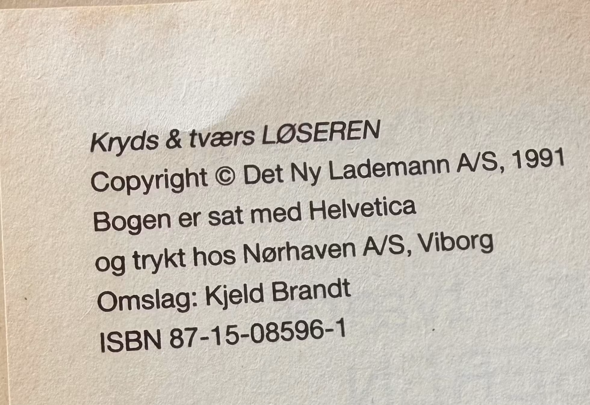 Kryds & tværs løseren – Henning Kragh Pedersen, Lademann 1991