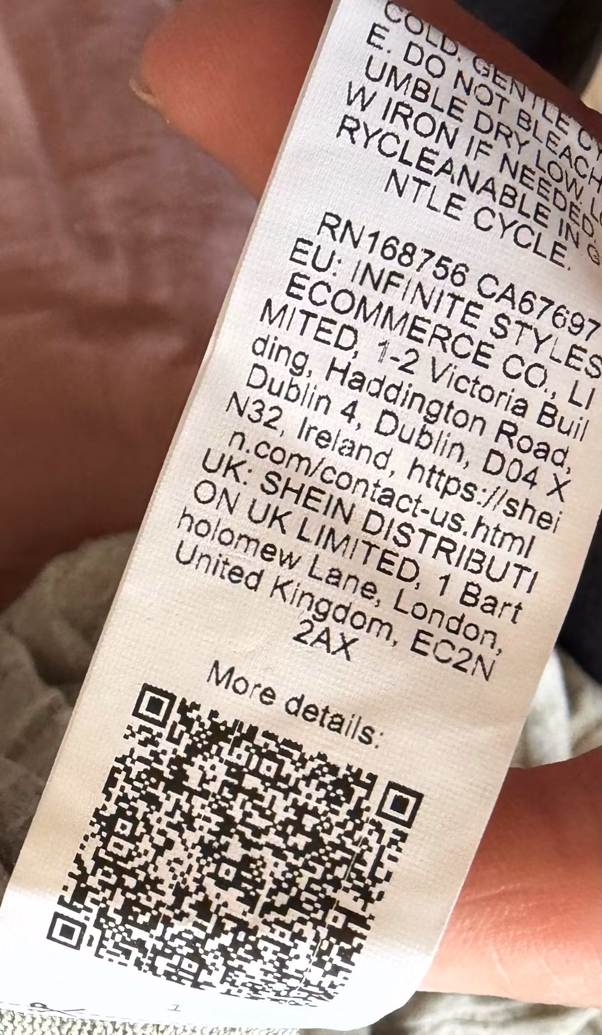 Sæt SHEIN – lysegrå ribbet top og lang nederdel, str. L