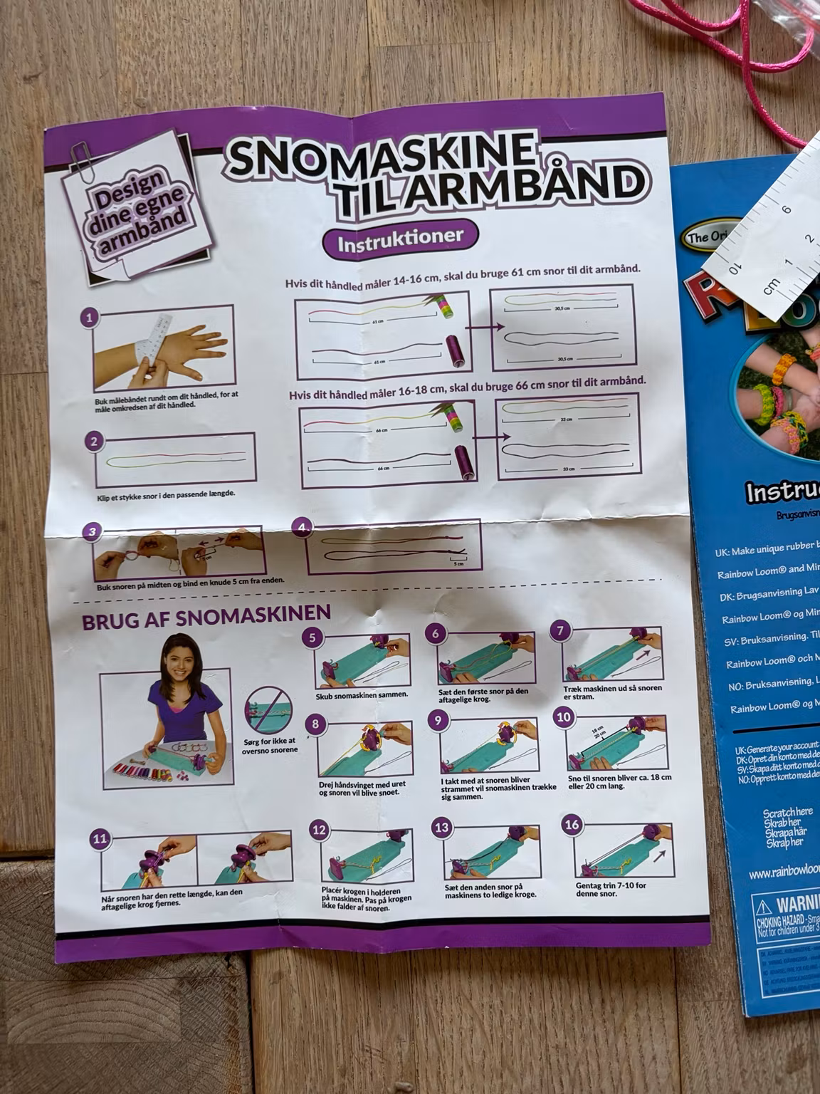 Kreasæt til armbånd – Rainbow Loom og snomaskine med tilbehør
