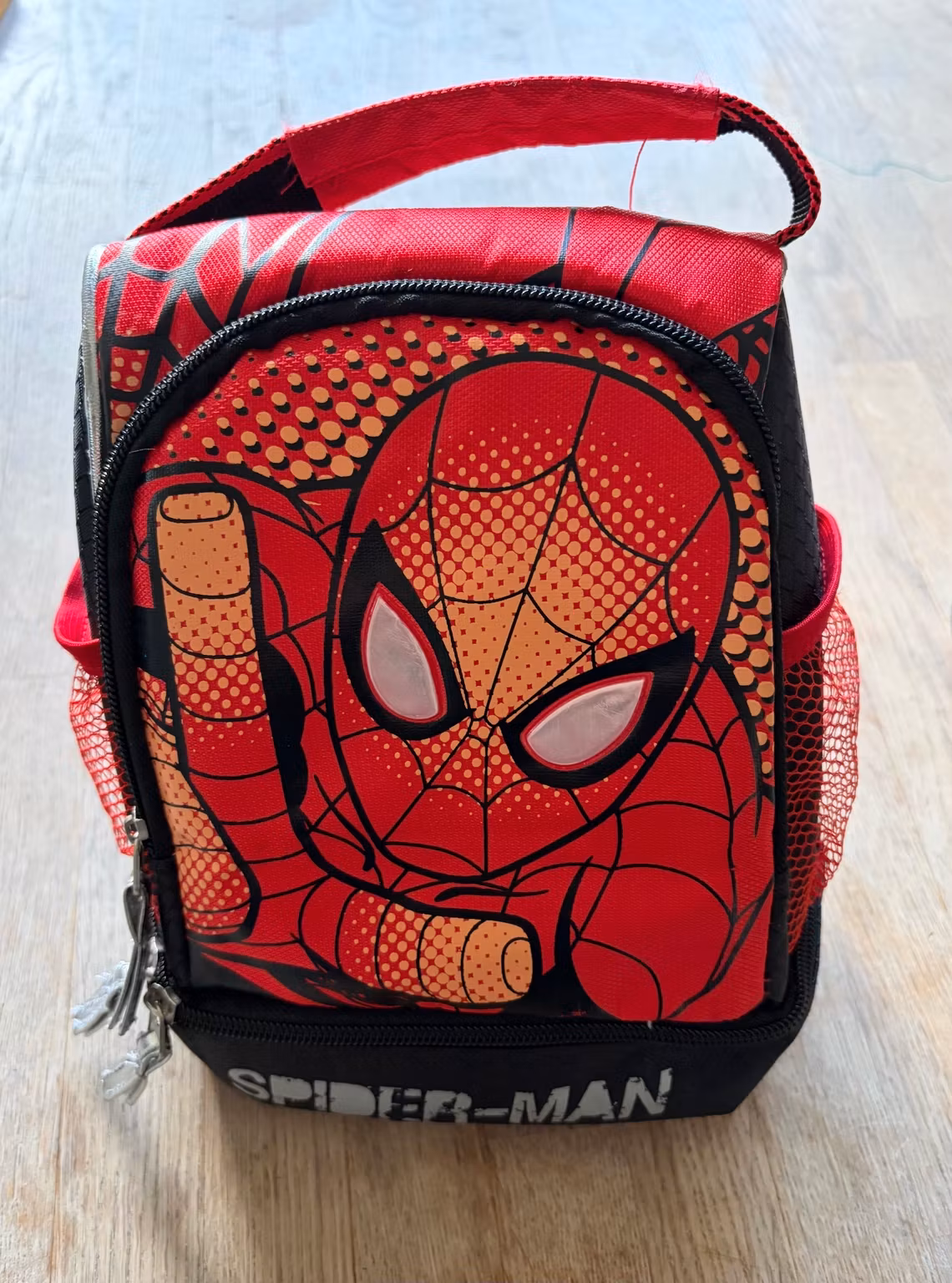 Madtaske Spider-Man rød/sort med to rum