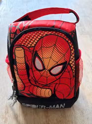 Madtaske Spider-Man rød/sort med to rum