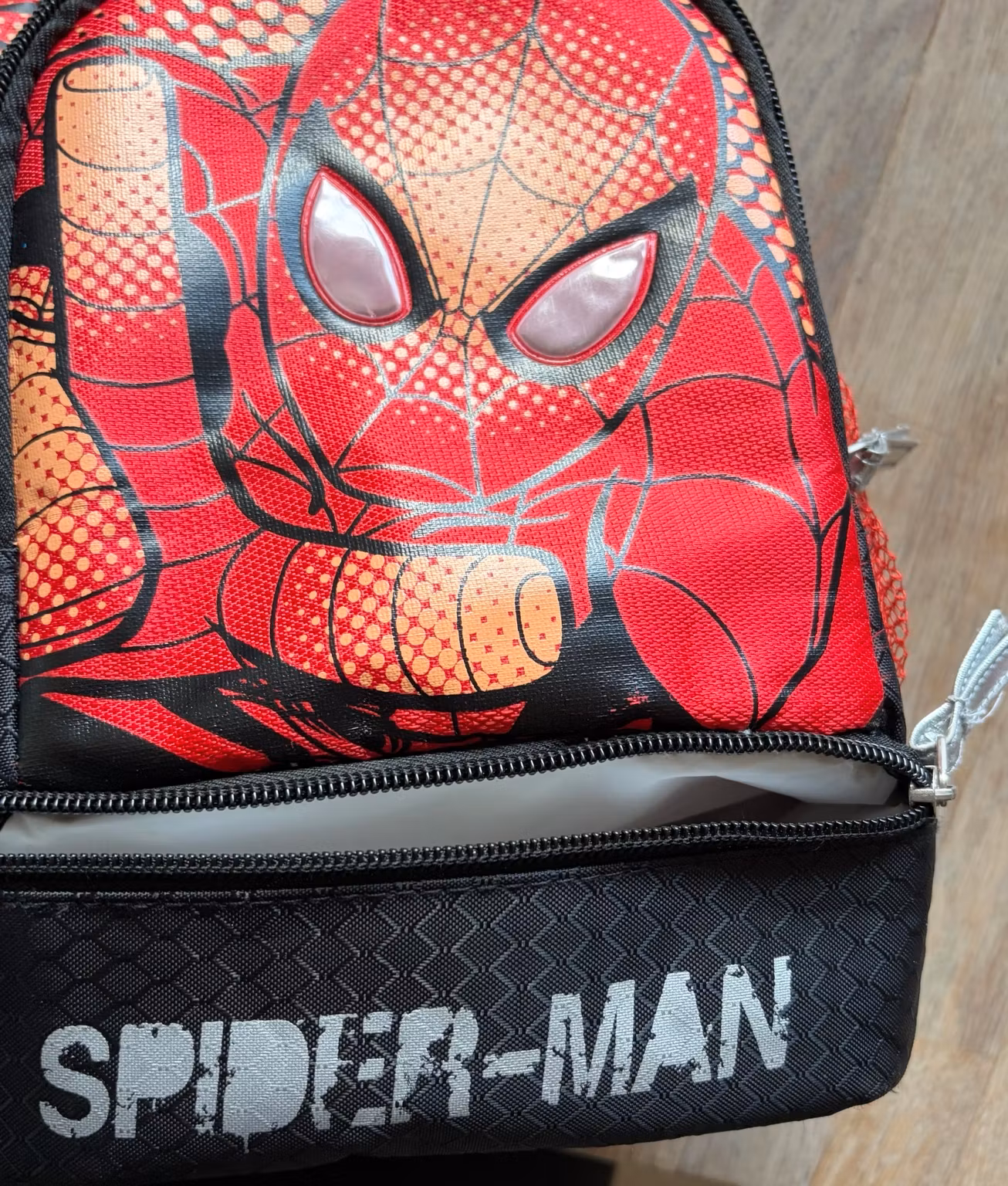 Madtaske Spider-Man rød/sort med to rum