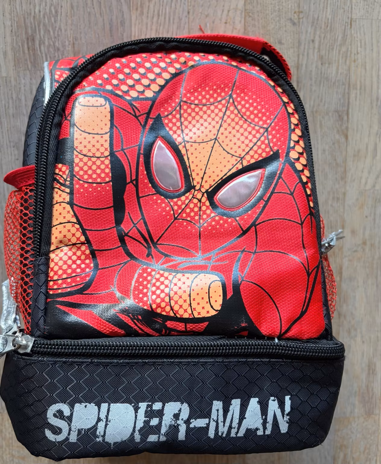 Madtaske Spider-Man rød/sort med to rum