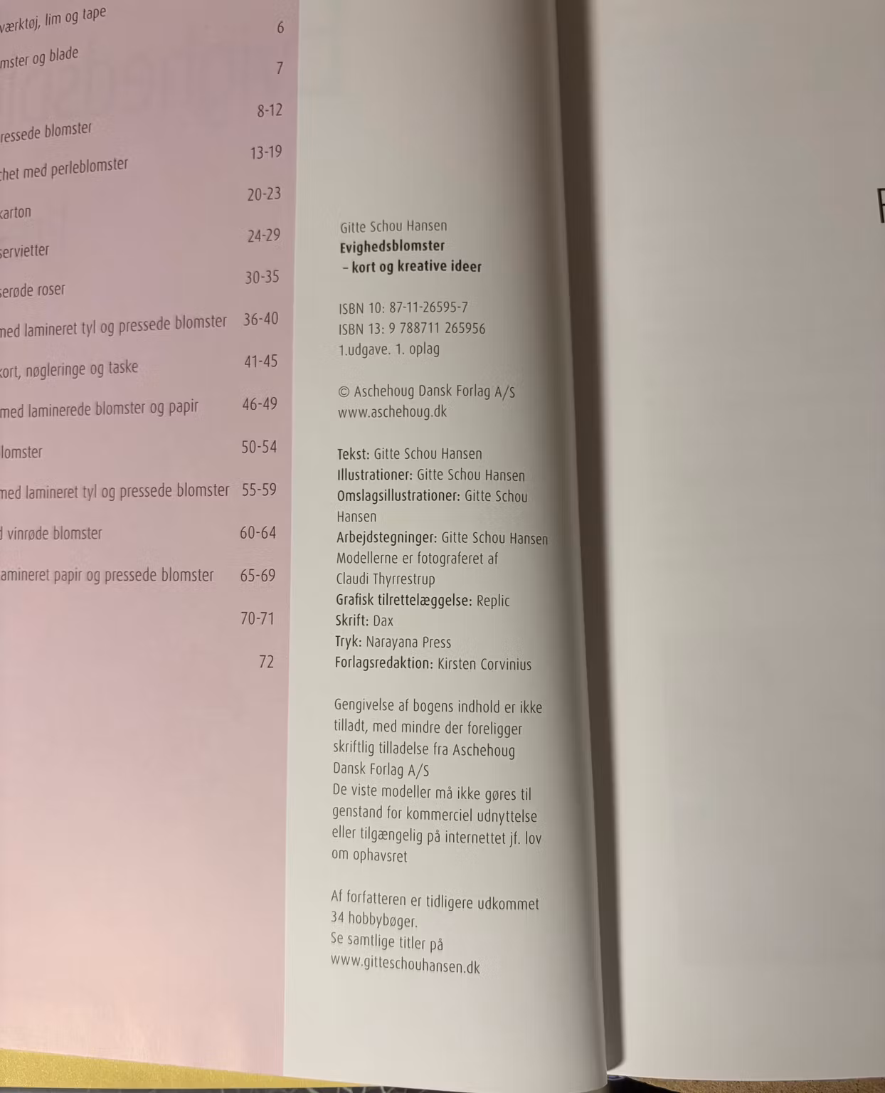 Hobbybog – Evighedsblomster – kort og kreative ideer af Gitte Schou Hansen