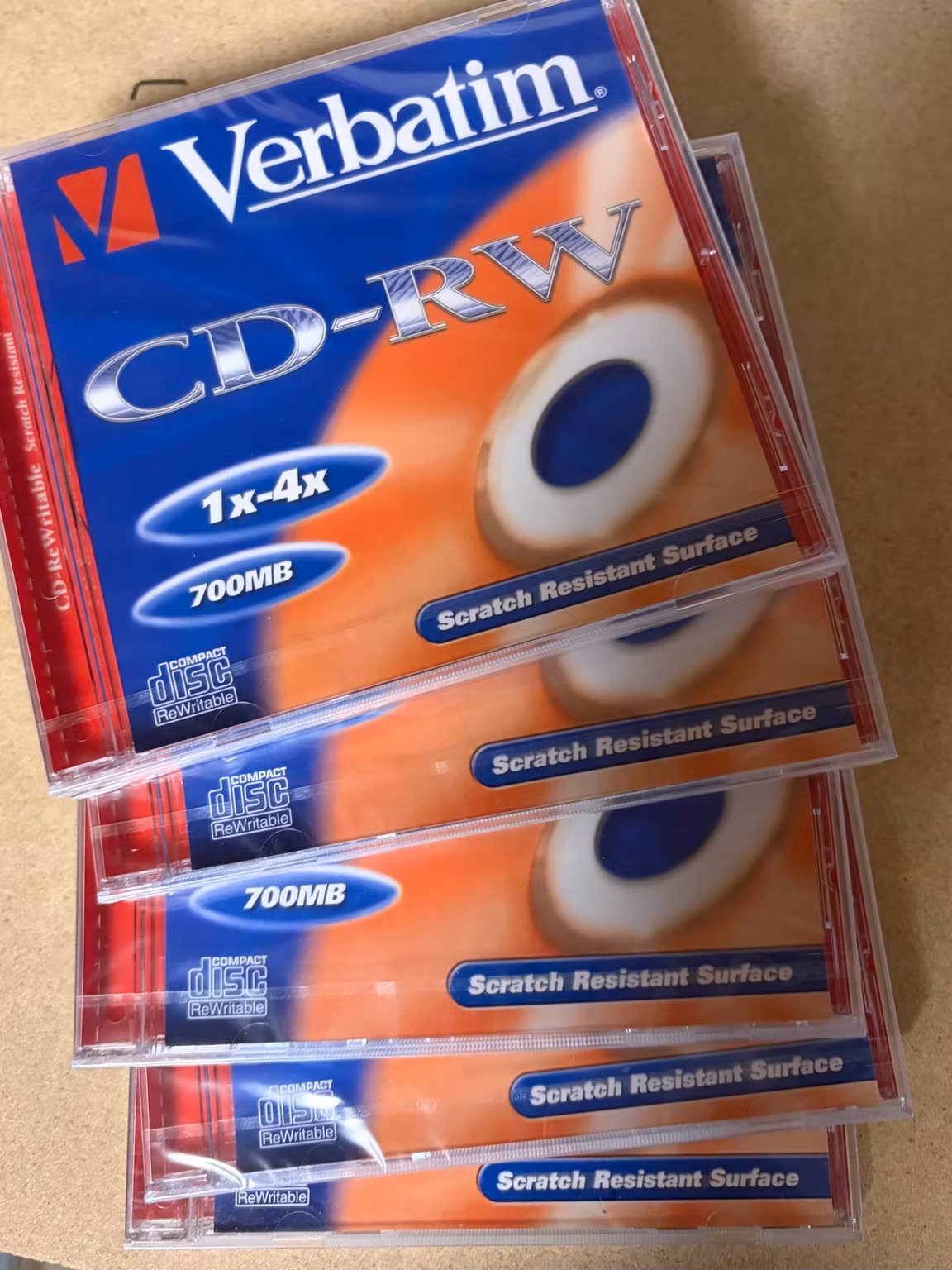 5 Verbatim CD-RW 700 MB 1–4x i etuier