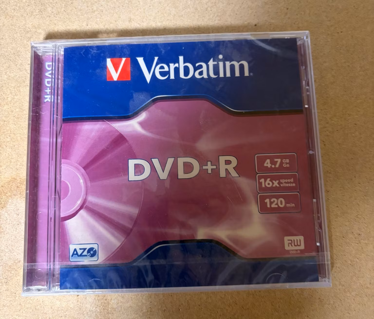 Verbatim DVD+R 4,7 GB 16x / 120 min. – forside