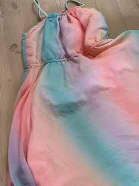 Kjole H&M – pastelstribet med tynde stropper, str. 128