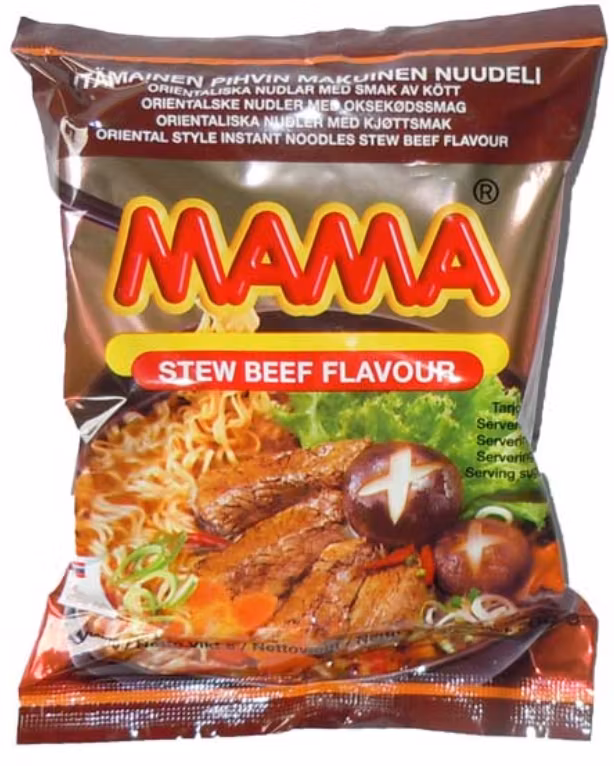 Mama -  Snabbnudlar Stew Beef Smak 60g