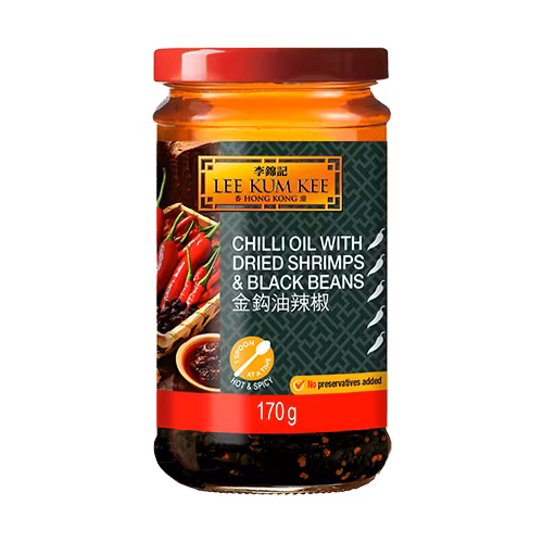 Lee Kum Kee - Chiliolja med torkade räkor & svarta bönor 170g