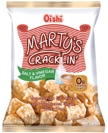 Oishi - Marty's Cracklin' (salt & vinegar) 90g