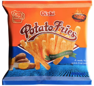 Oishi - Potato fries (BBQ-smak) 50g