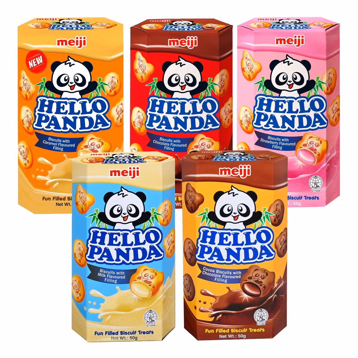 Meiji - Hello panda karamellkex 50g