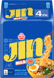 Ottogi - Jin Ramen snabbnudlar (mild)  4 X 110 G