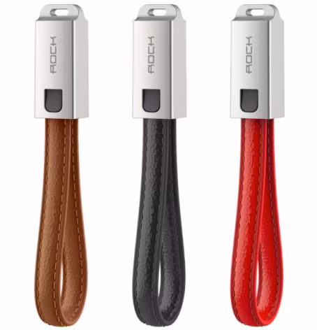 Nyckelring m. USB och Lighting kontakt