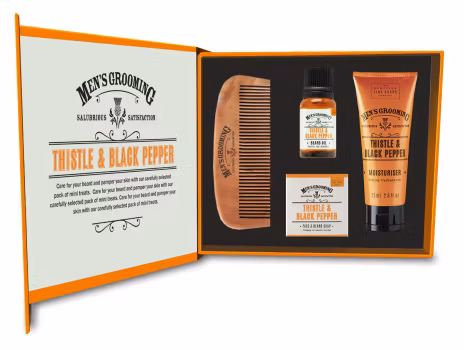 Thistle & Black Pepper Ansikts- och skäggvårdskit - The Scottish Fine Soaps