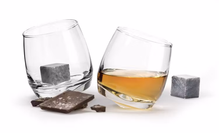 Whiskyglas 2-pack med drinksten - Sagaform