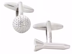 Manschettknapp - Golfboll & Tee
