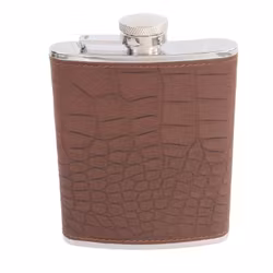 Fickplunta i brunt krokodilläder