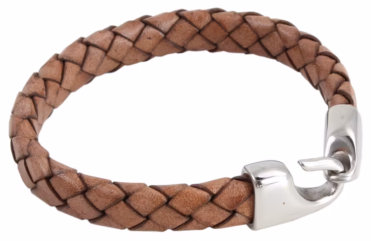 Armband - Brunt flätad