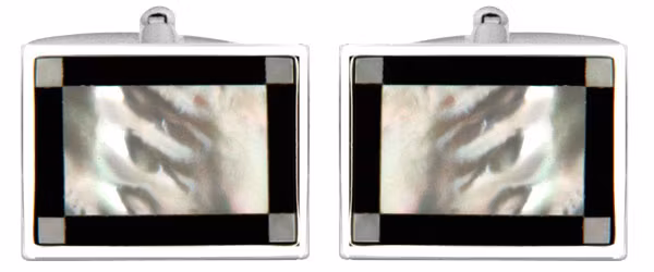 Manschettknapp - Pärlemor oxh Onyx