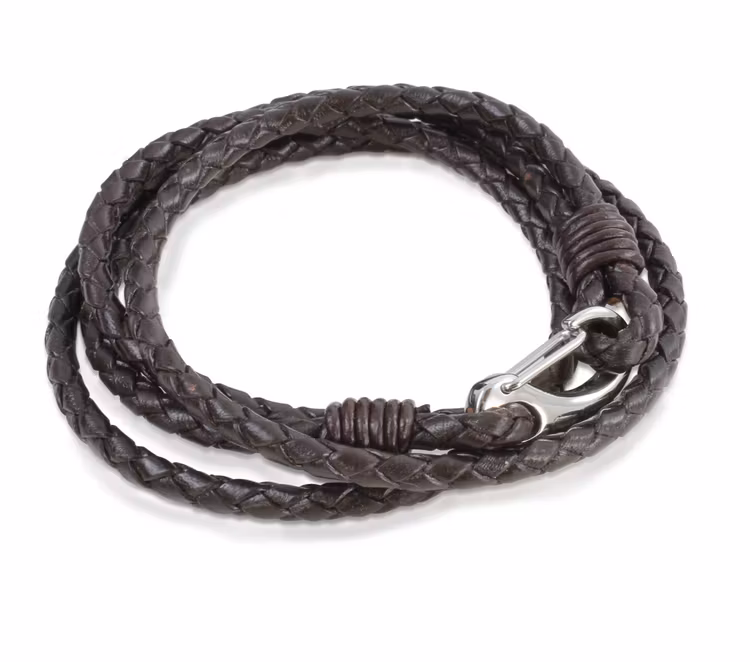 Armband - Brun flätad