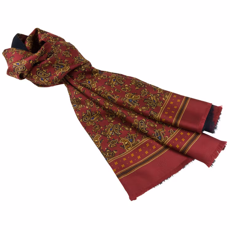 Röd sidenscarf - Portia