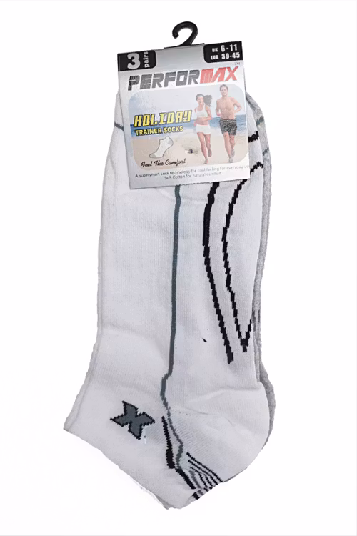 3-pack låga strumpor