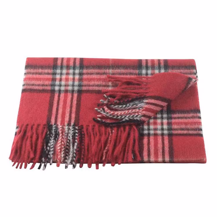 Klassisk mönstrad röd halsduk - Portia