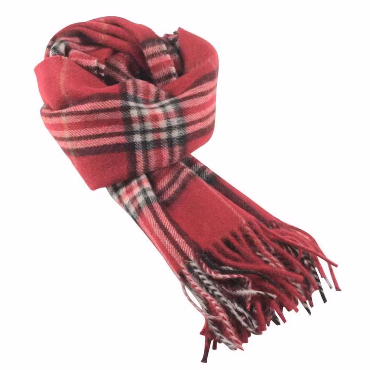 Klassisk mönstrad röd halsduk - Portia