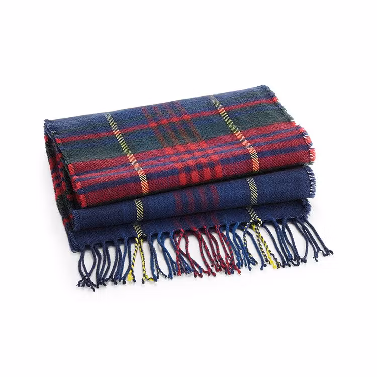 Röd/blå klassisk rutig halsduk