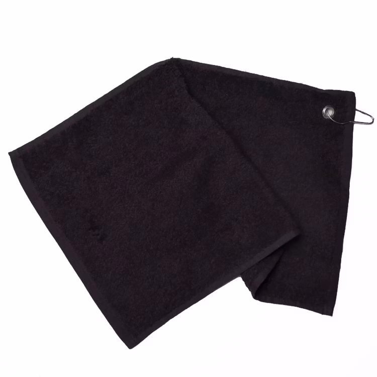 Svart golfhandduk