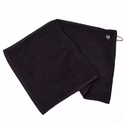 Svart golfhandduk