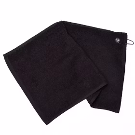 Svart golfhandduk