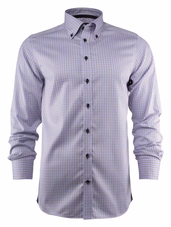 Ljusblå/brun rutig skjorta - J.Harvest & Frost