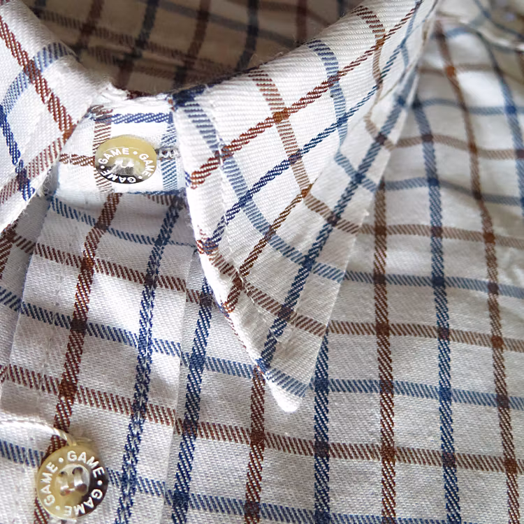 Rutig Tattersall skjorta Brown/Navy - Game