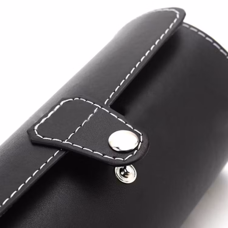 Svart runt klockfodral