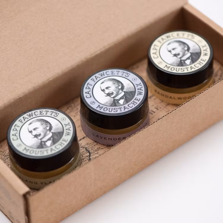 Captain Fawcett - Mustasch vax Cornucopia Box