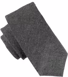 Enfärgad mörkgrå slips 7cm - Atlas Design