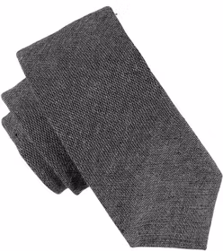 Enfärgad mörkgrå slips 7cm - Atlas Design