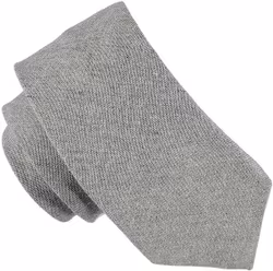 Enfärgad ljusgrå slips 7cm - Atlas Design