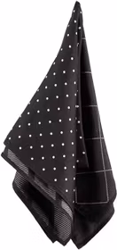 Svart näsduk med fyra olika mönster - Atlas Design