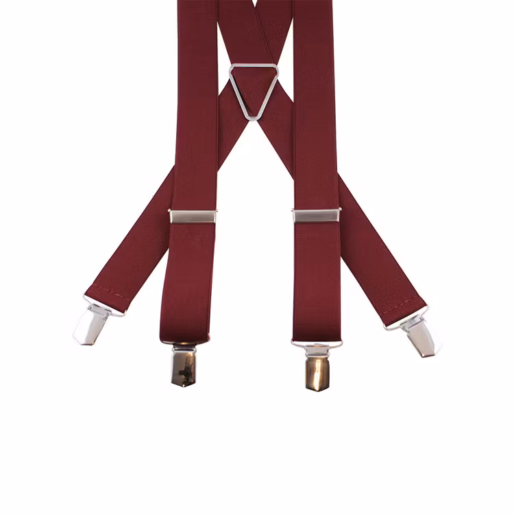 Vinröda hängslen 35mm | Portia